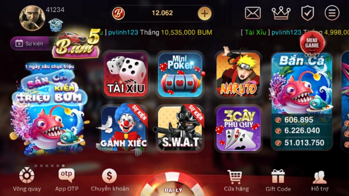 Tải Bum Club - cổng game quốc tế miễn phí cho điện thoại/PC